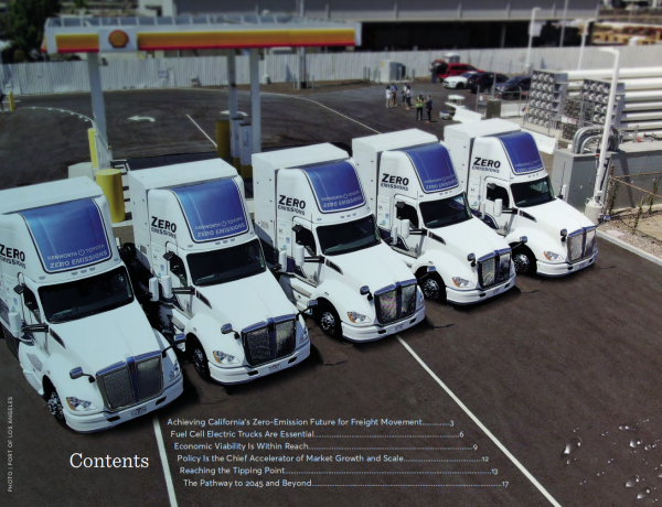 美國加州發布新的8級重型燃料電池卡車基礎文件