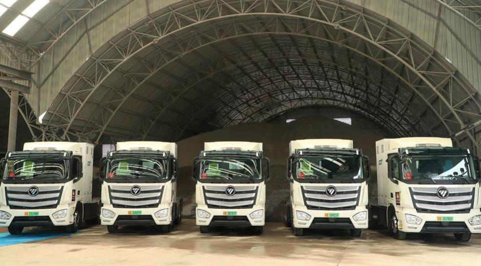北京首批氫燃料重卡在大興亮相