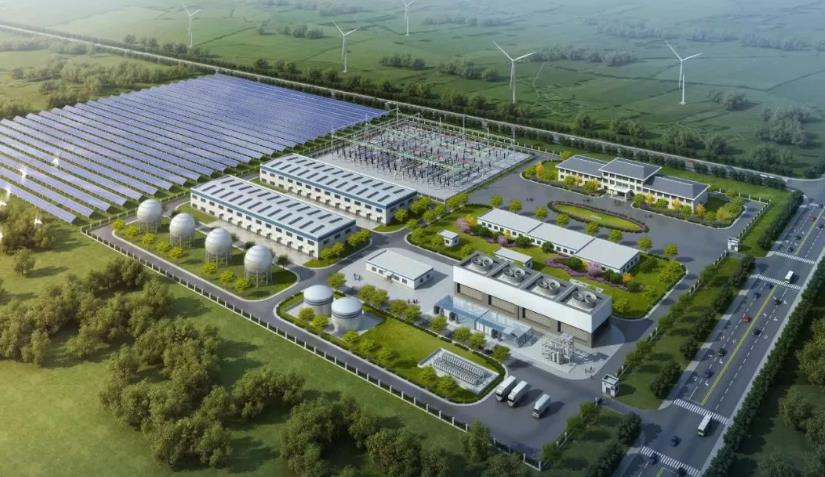 甘肅酒泉風光氫儲及氫能綜合利用一體化示范工程效果圖.jpg